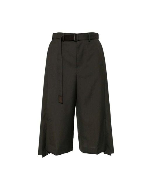 Sacai Black Cropped Trousers