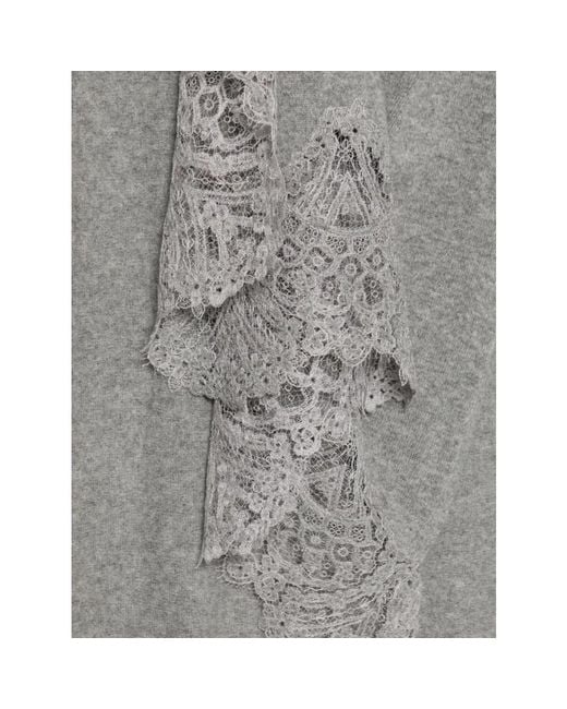 Ermanno Scervino Gray Scarves