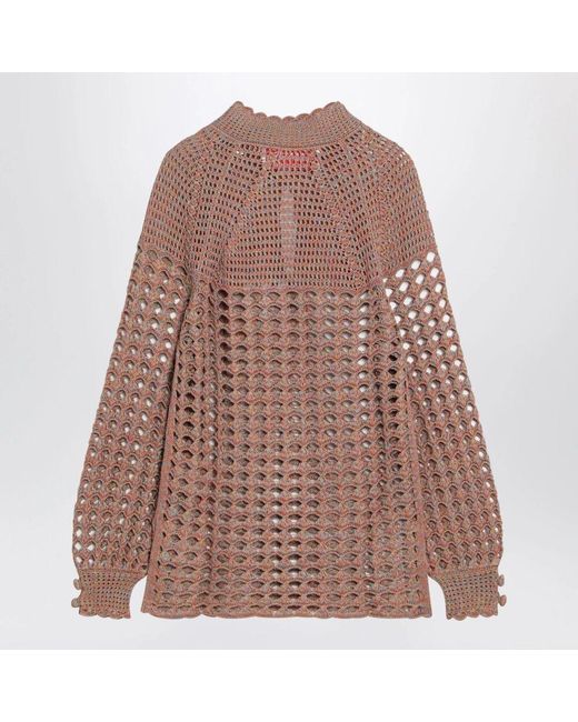 Round-Neck Knitwear Valentino Garavani pour homme en coloris Brown