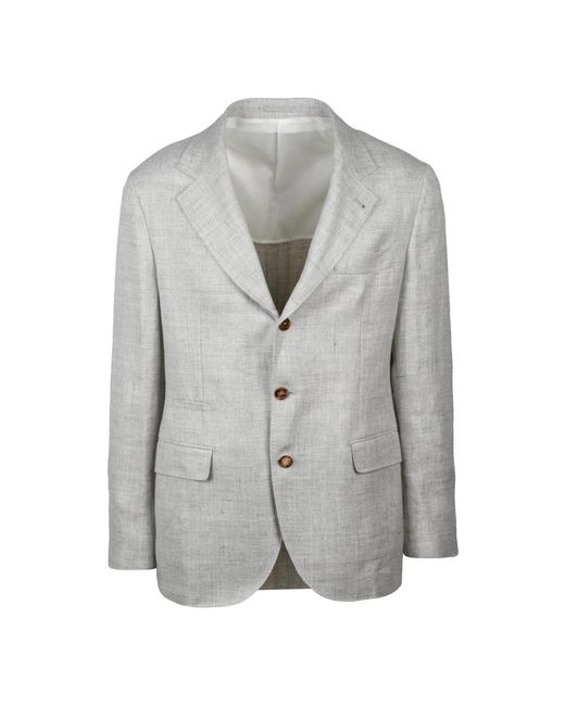 Brunello Cucinelli Gray Blazers for men