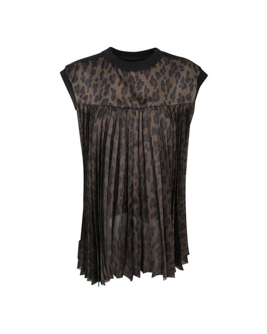 Sleeveless Tops di Sacai in Black