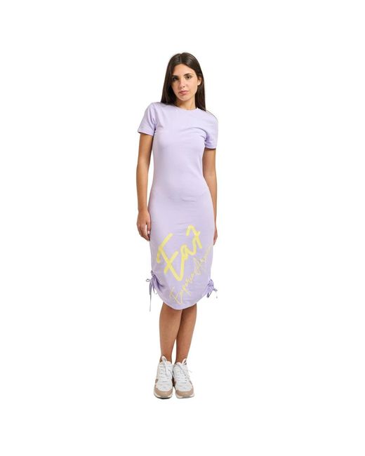 Emporio Armani Purple Shirt Dresses