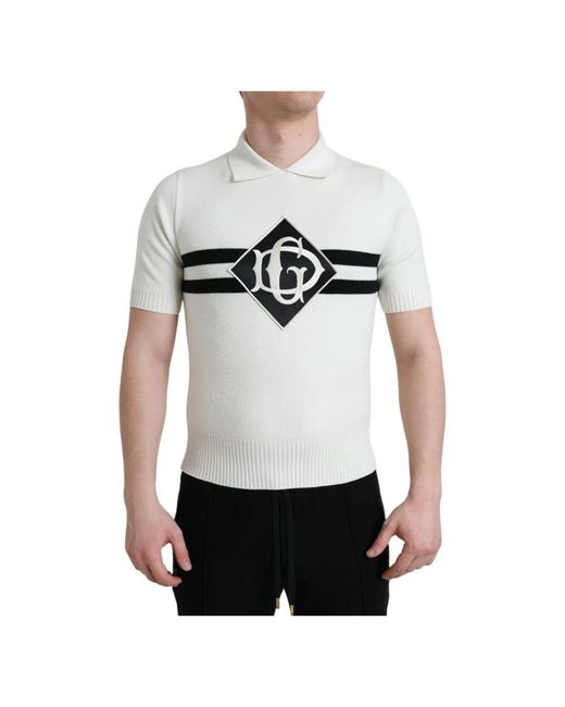 Dolce & Gabbana Gray Polo Shirts for men