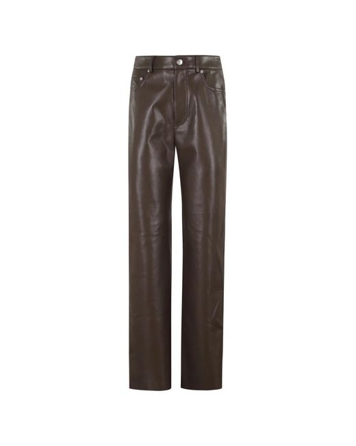 Nanushka Gray Straight Trousers