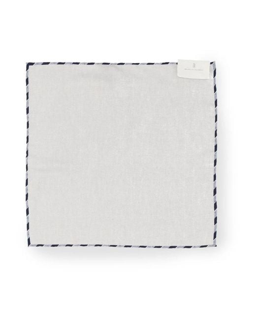 Brunello Cucinelli Blue Handkerchiefs for men