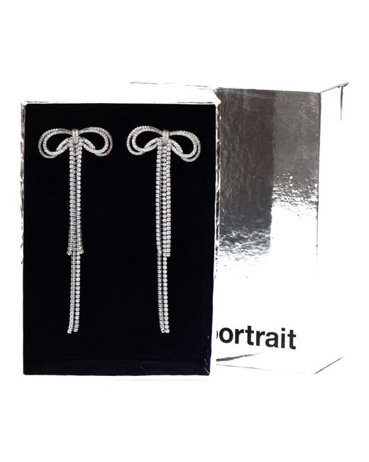 Earrings Self-Portrait de color Black