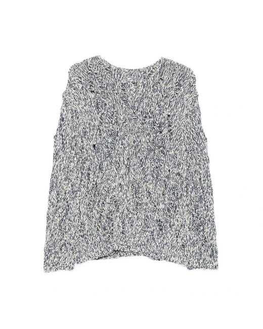 Amaranto Gray Round-Neck Knitwear for men