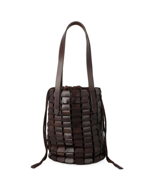 Dragon Diffusion Black Leder Eimer Tasche