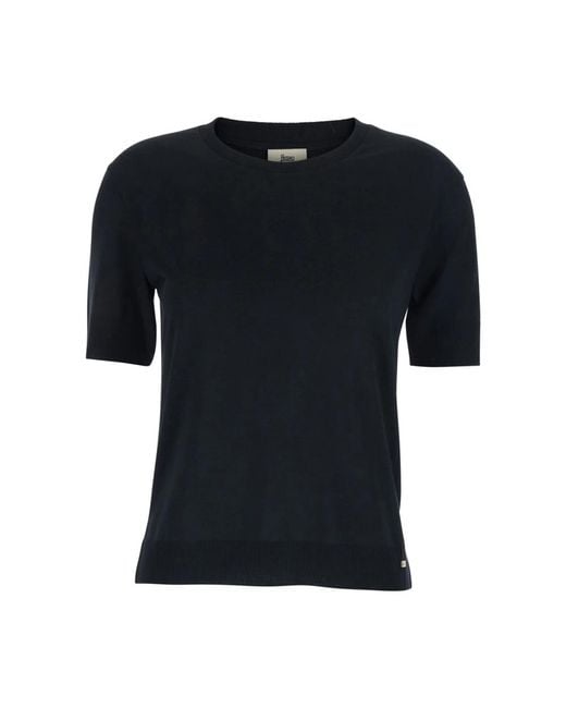 Herno Black Round-Neck Knitwear