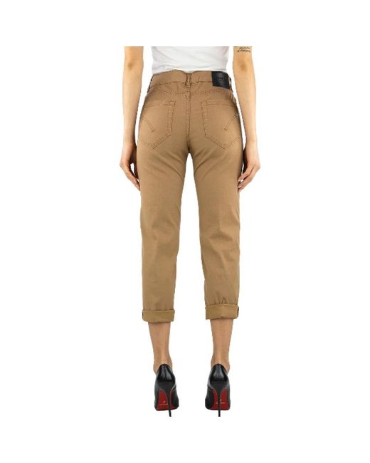 Cropped Trousers Dondup en coloris Natural