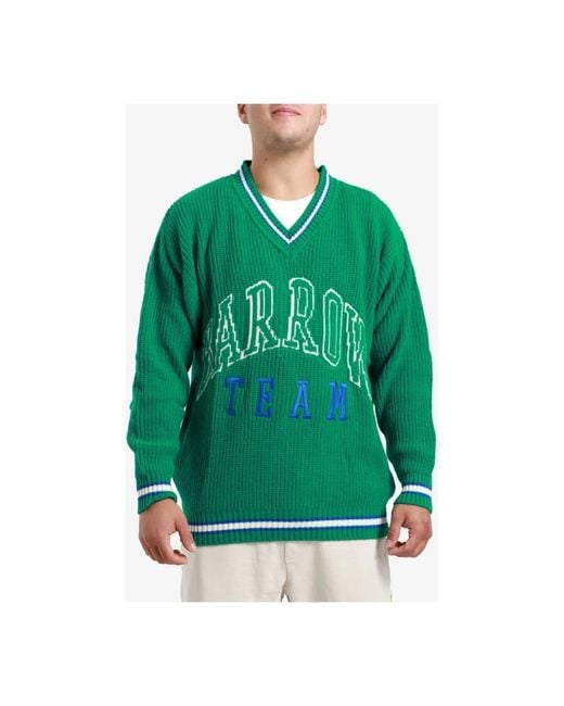 V-Neck Knitwear Barrow pour homme en coloris Green