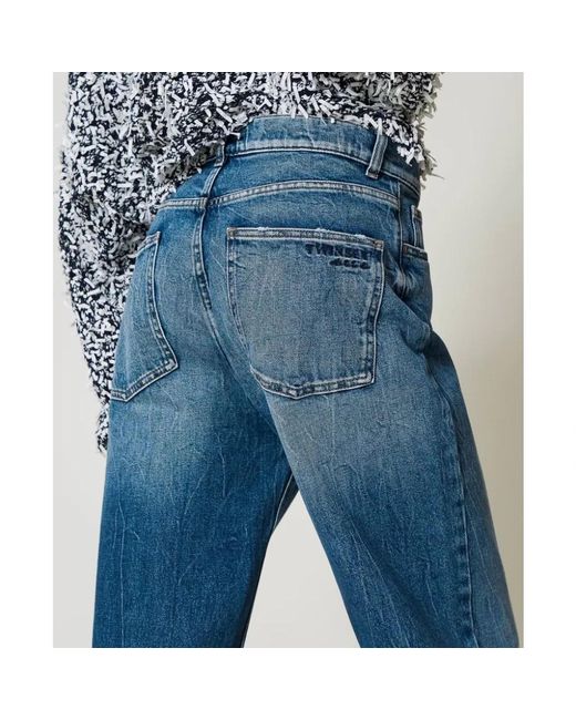 Twinset Blue Straight Fit Jeans