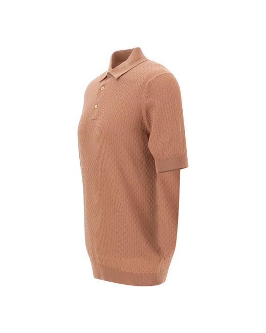 FILIPPO DE LAURENTIIS Brown Polo Shirts for men