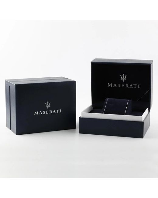 Maserati Metallic Quarz silbernes zifferblatt stahl uhr