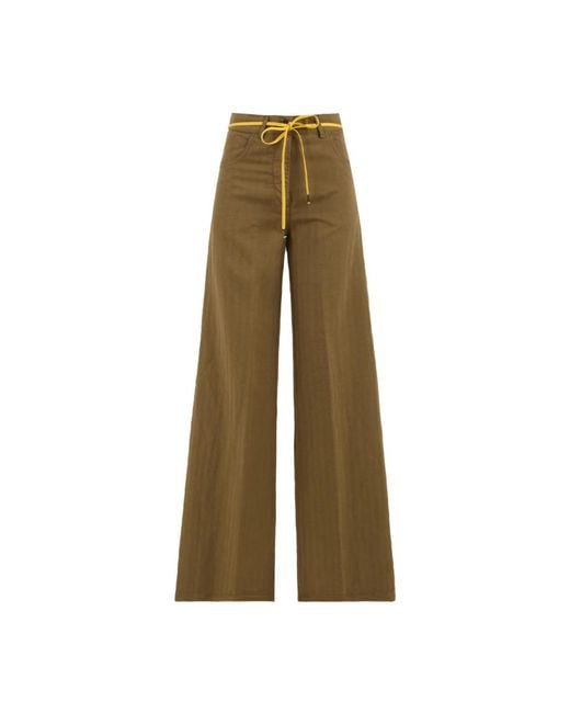 Aspesi Green Wide Trousers