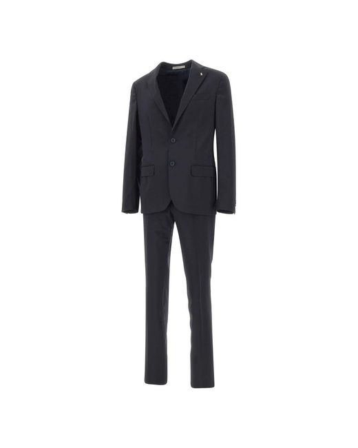 Corneliani Black Single Breasted Suits for men