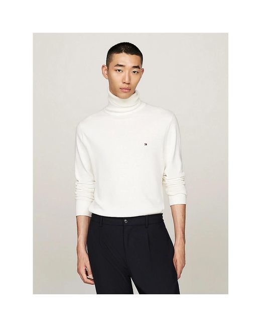 Tommy Hilfiger White Sweater Mw0mw28048 Ybi Avorio / Xl for men