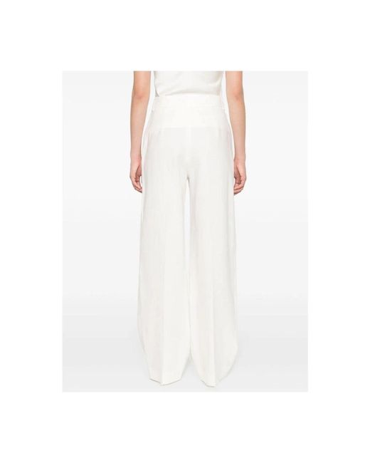 The Row White Wide Trousers