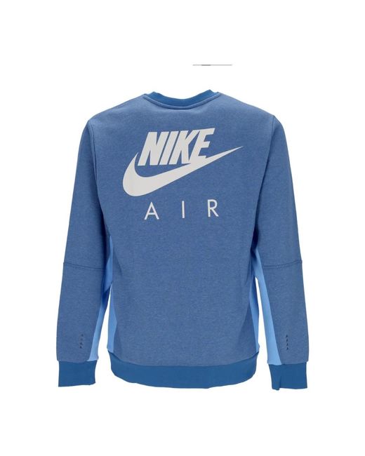 Nike Gebürsteter crewneck sweatshirt in Blue für Herren