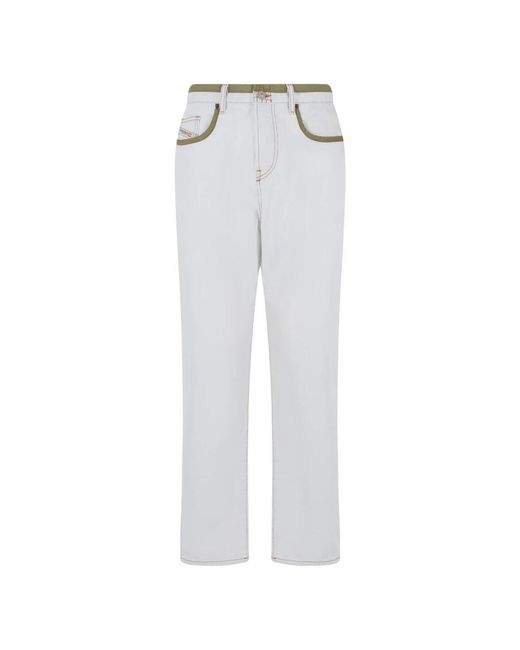 DIESEL Gray Straight Jeans for men
