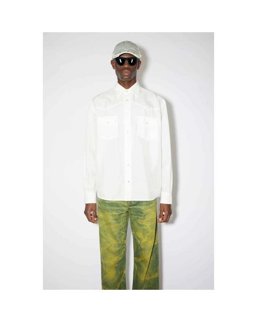Acne Overhemden ,Wit ,Wit Overhemd Met Knopen in het White voor heren
