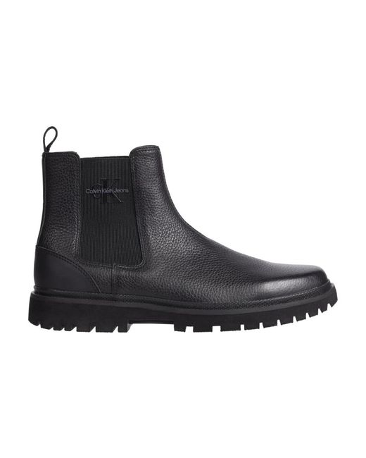 Calvin Klein Black Jeans Chelsea Boots for men