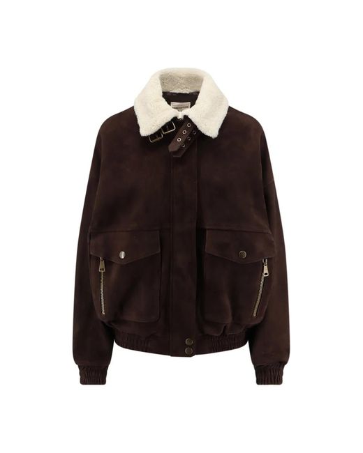 Semicouture Black Faux Fur & Shearling Jackets