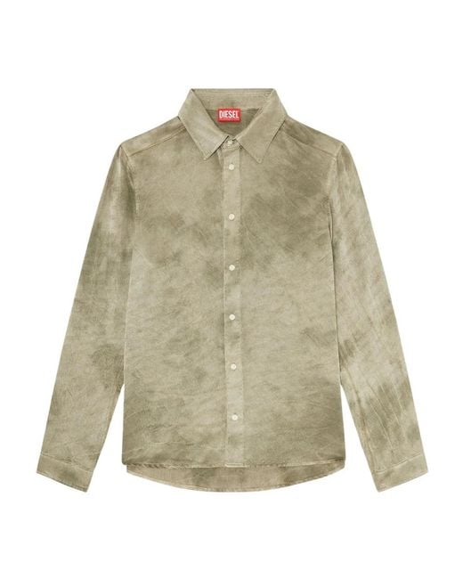 DIESEL Green Casual Shirts for men