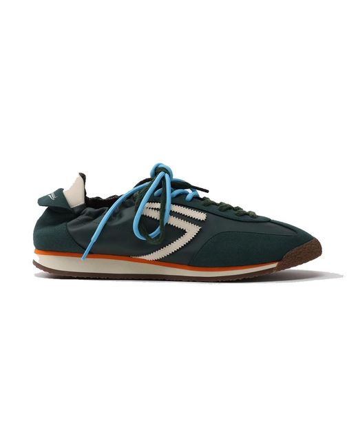 PURAAI Groene Suède Sneaker Mountain View in het Blue voor heren
