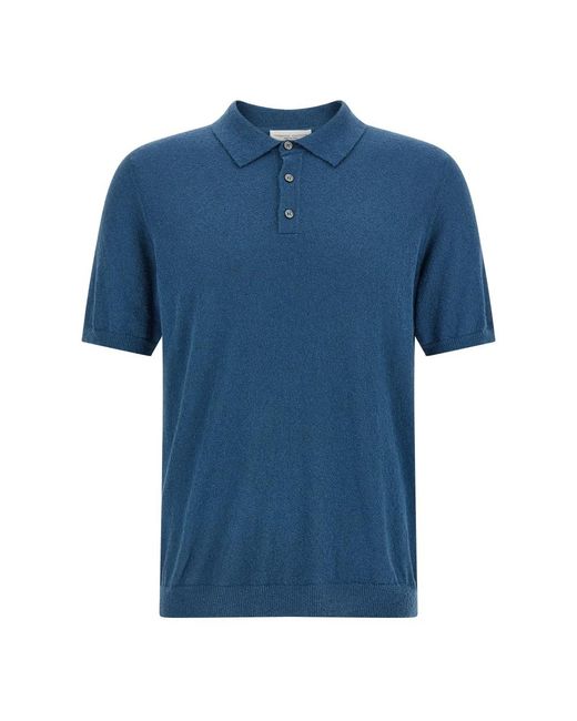 Roberto Collina Blue Polo Shirts for men