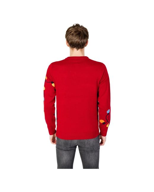 Only & Sons Red Round-Neck Knitwear for men