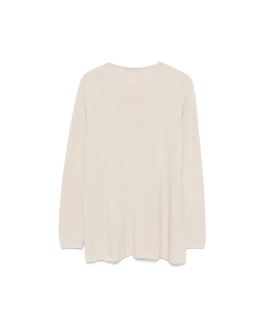 Le Tricot Perugia Natural Long Sleeve T-Shirts