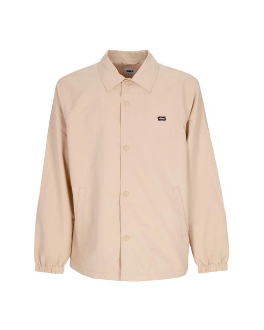 Obey Froggy Coach Jacket in het Natural voor heren