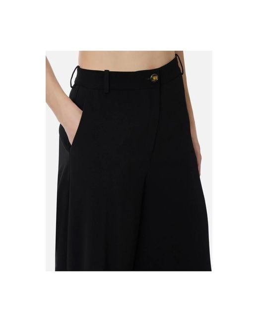 Elisabetta Franchi Black Wide Trousers