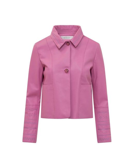 Leather Jackets Bully de color Pink