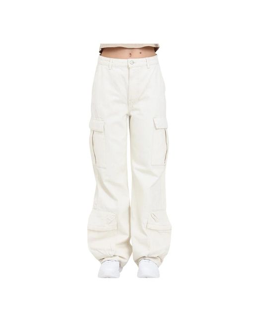 Tapered trousers ONLY de color White