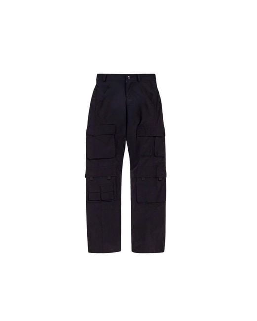 Martine Rose Blue Straight Trousers for men