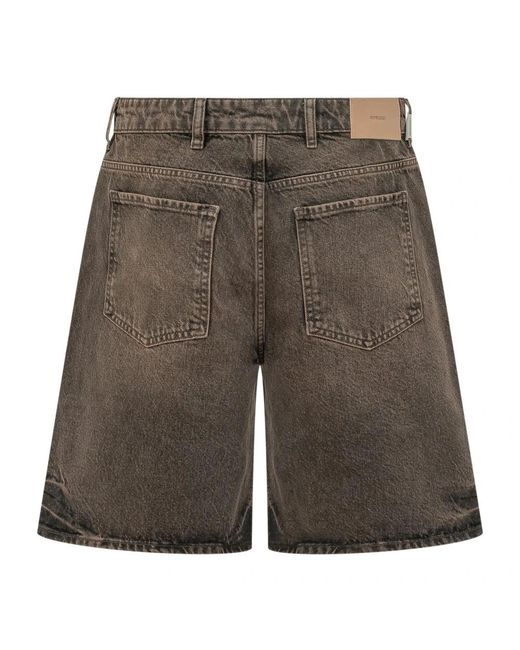 Represent Gray Denim Shorts for men