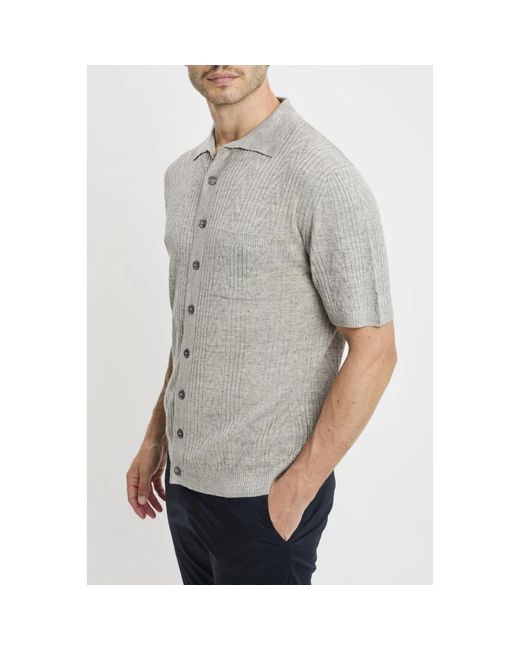 Daniele Fiesoli Gray Short Sleeve Shirts for men