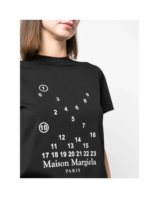 Maison Margiela Black Avp mm numbers t-shirt in schwarz