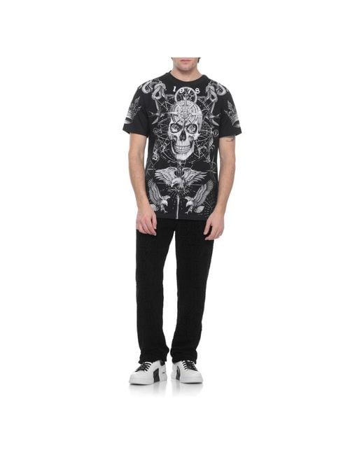 Philipp Plein Gray T-Shirts for men