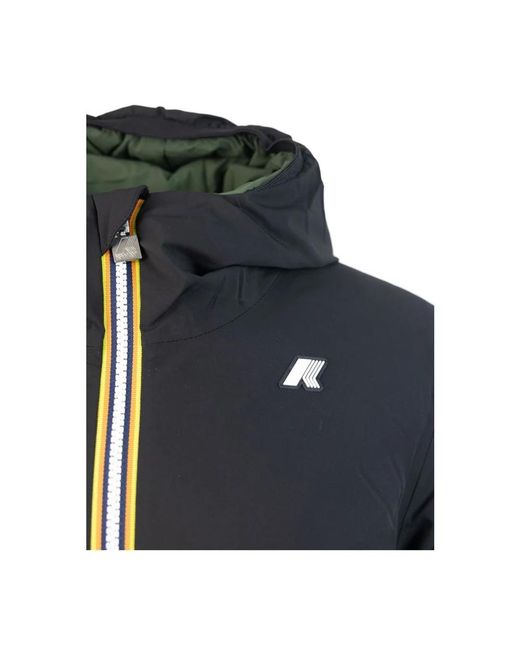 K-Way Jassen ,Zwart ,Reversible Jack Jacket in het Blue voor heren