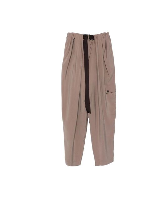Alysi Brown Wide Trousers