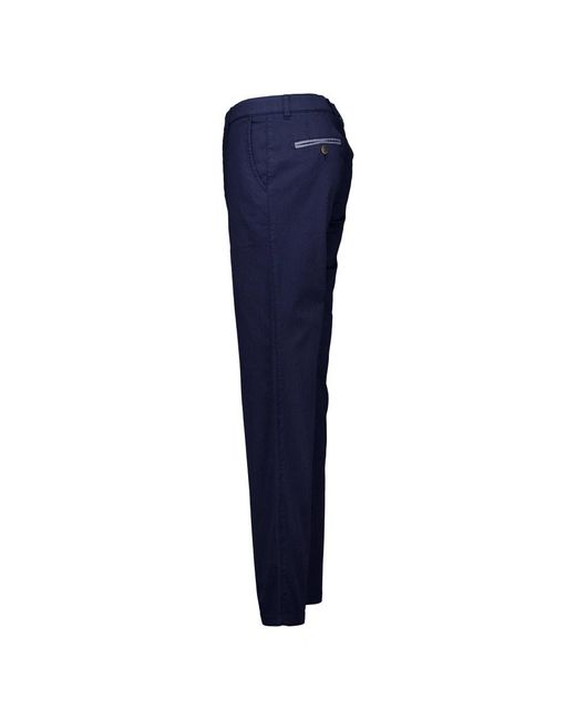 Com4 Broeken ,Blauw ,Katoen Modern Chino in het Blue voor heren