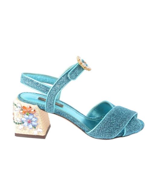 Dolce & Gabbana Blue High Heel Sandals