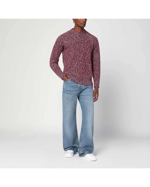 Drumohr Purple Round-Neck Knitwear for men