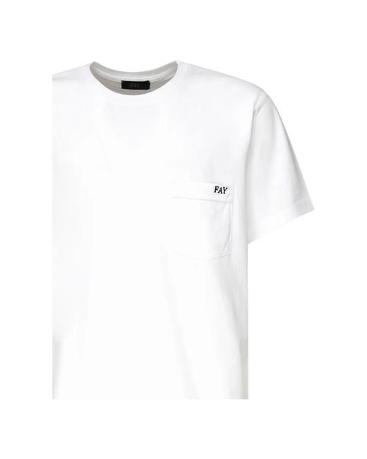 Fay White T-Shirts for men