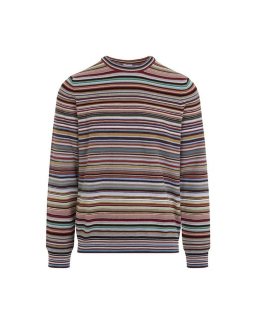 Paul Smith Gray Round-Neck Knitwear for men