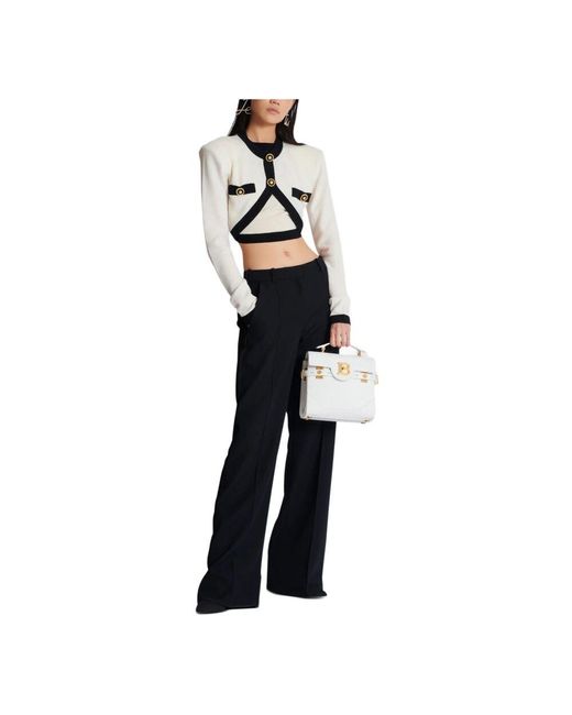 Borsa b-buzz 23 in pelle granulata di Balmain in White