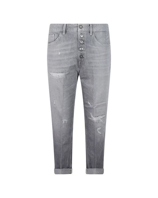Dondup Gray Cropped Jeans